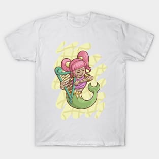 Mermaid Play Harp T-Shirt